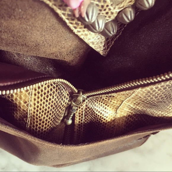 Handmade Genuine Leather and Python “Fish” Bag - Picture 5 of 8